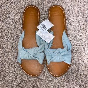 Sandals with jean fabric